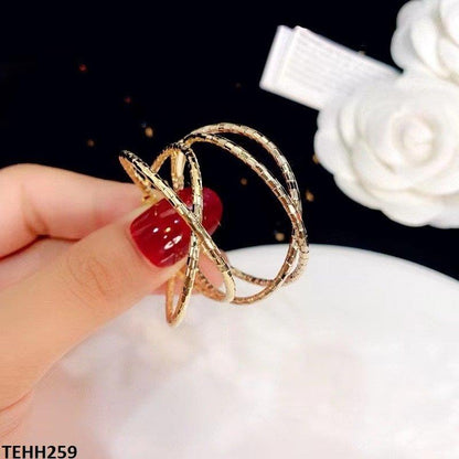 TEHH259 YHC Round-X Ear Hoops Pairs