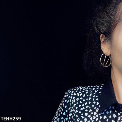 TEHH259 YHC Round-X Ear Hoops Pairs
