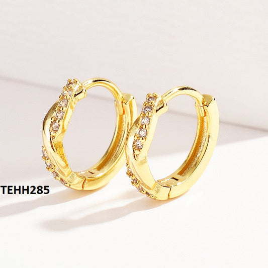 TEHH285 ZFQ Round Ear Hoops Pair