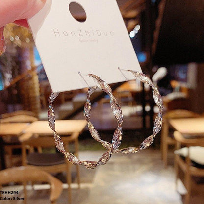 TEHH294 LSH Cerved Hoops Pair