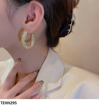 TEHH295 LSH Cerved Hoops Pair