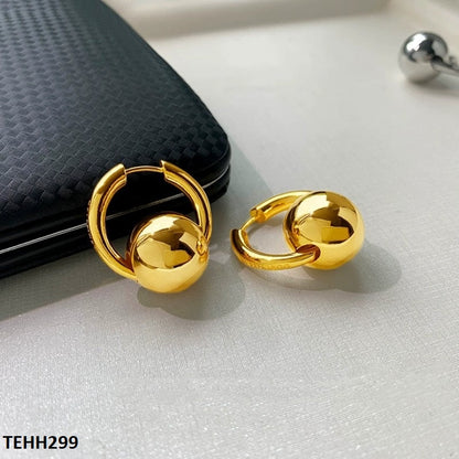 TEHH299 ZCD Ball Drop Hoops Pair