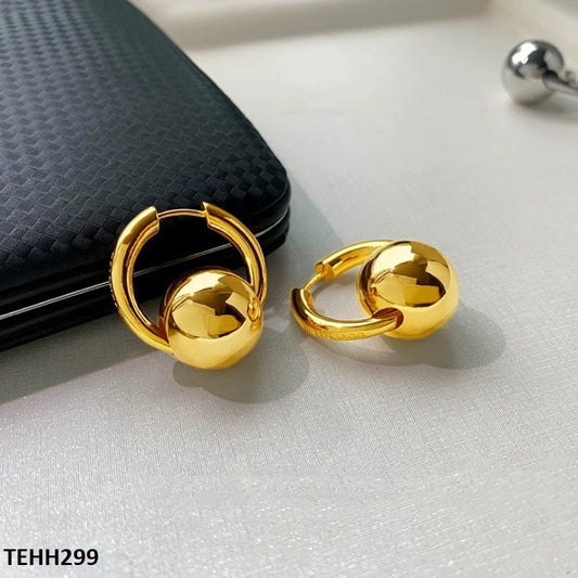 TEHH299 ZCD Ball Drop Hoops Pair