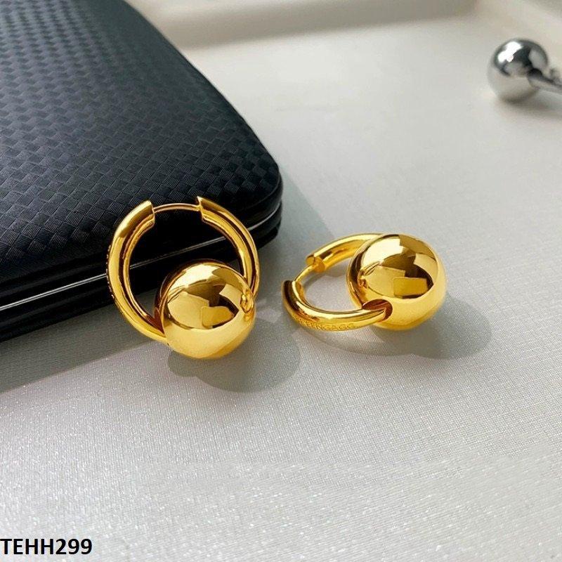 TEHH299 ZCD Ball Drop Hoops Pair