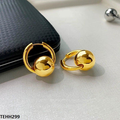 TEHH299 ZCD Ball Drop Hoops Pair