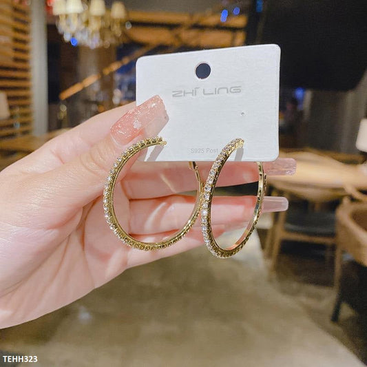 TEHH323 ZHL Round Drop Hoops Pair