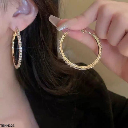 TEHH00454 ZHL Round Drop Hoops Pair - TEHH