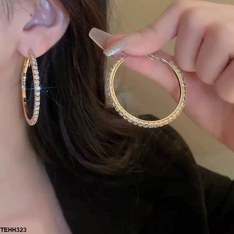 TEHH00454 ZHL Round Drop Hoops Pair - TEHH