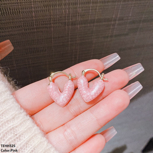 TEHH325 ZHL Heart Hoops Pair