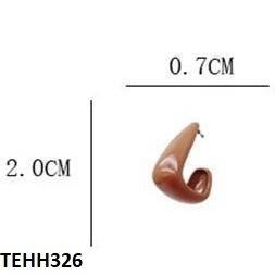 TEHH326 LSH Curb Ear Hoops Pair