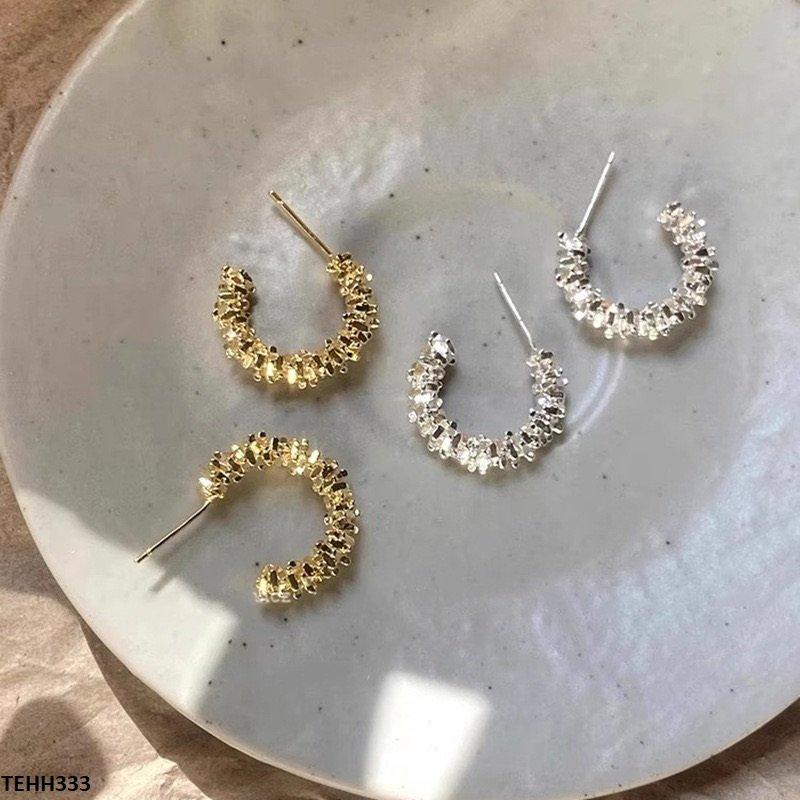 TEHH333 SIQ C-Check Ear Hoops Pair