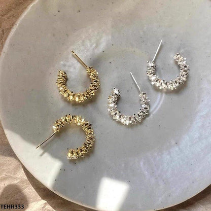 TEHH333 SIQ C-Check Ear Hoops Pair