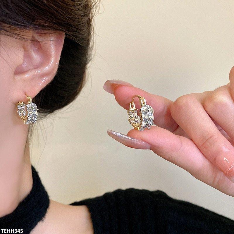 TEHH345 HJF Double Tear Ear Hoops Pair