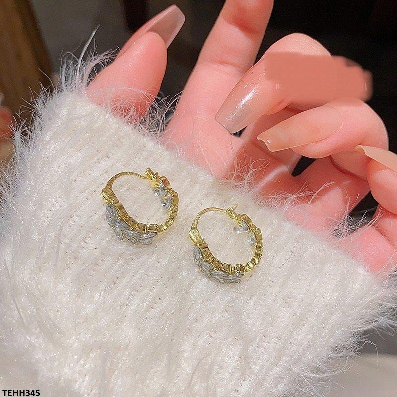 TEHH345 HJF Double Tear Ear Hoops Pair