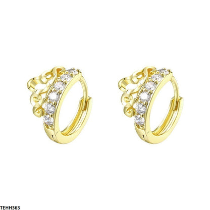 TEHH363 XUP Crown Hoops Pair - TEHH