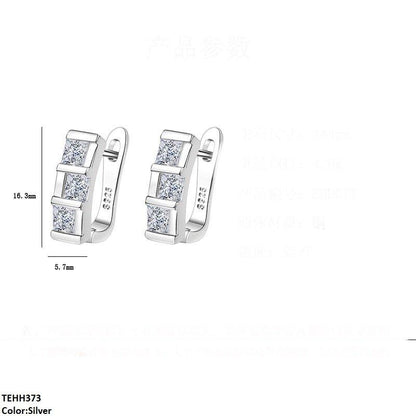 TEHH373 BLX Square Step Ear Hoops Pair