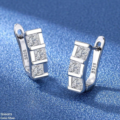 TEHH373 BLX Square Step Ear Hoops Pair