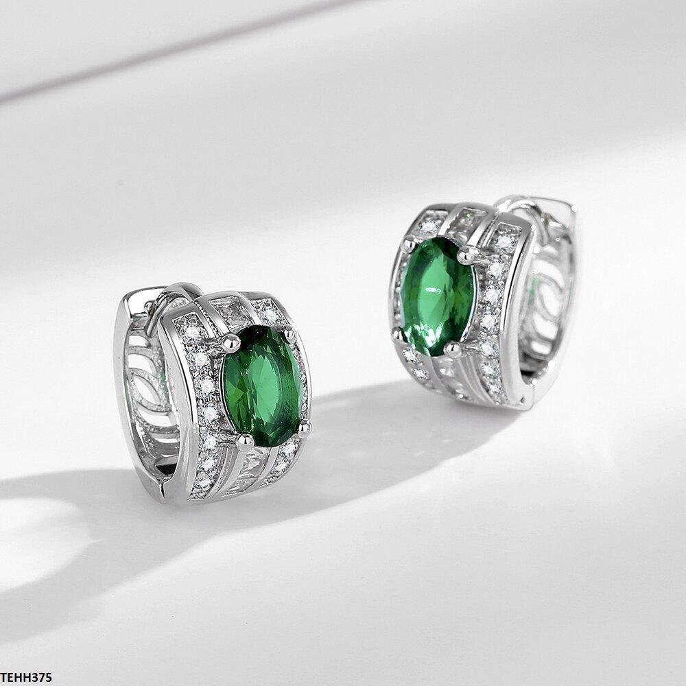 TEHH375-BLX TEHH375 BLX Oval Ear Hoops Pair