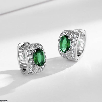 TEHH375-BLX TEHH375 BLX Oval Ear Hoops Pair