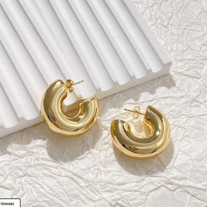 TEHH382-YYE TEHH382 YYE C/Shape Ear Hoops Pair