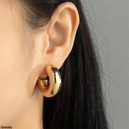TEHH382-YYE TEHH382 YYE C/Shape Ear Hoops Pair