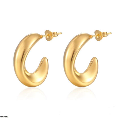 TEHH383-YYE TEHH383 YYE C/Shape Ear Hoops Pair