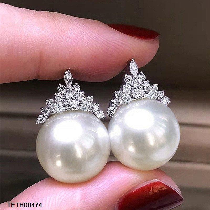 TETH00474 CSH  Pearl Earring Studs - TETH