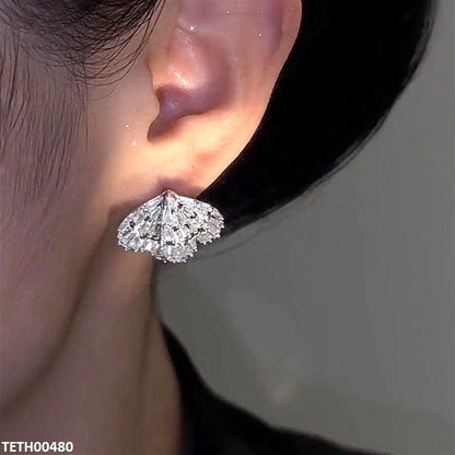 TETH00480 CSH Scallop Shell Pave Tops - TETH