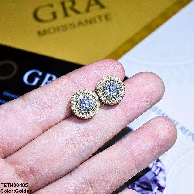 TETH00485 JJF Round Stone Tops Pair - TETH