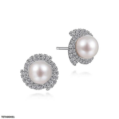 TETH00491 CSH Round Pearl Tops Pair - TETH