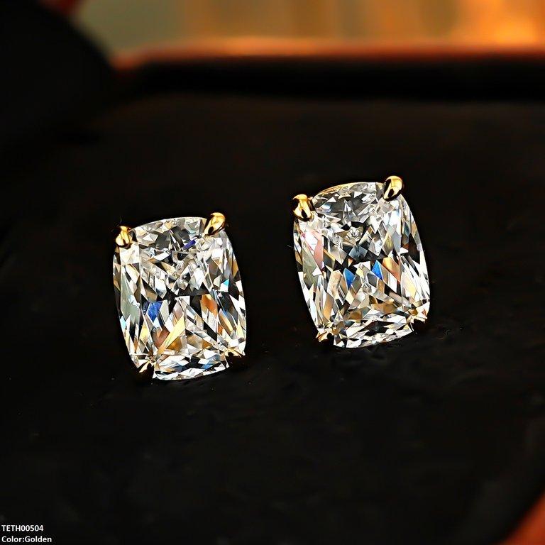 TETH00504 KRL Rectangle ZIRCON Stone Tops Pair - TETH