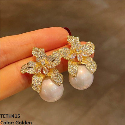 TETH415 DNG Flower Pearl Tops