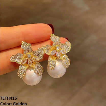 TETH415 DNG Flower Pearl Tops