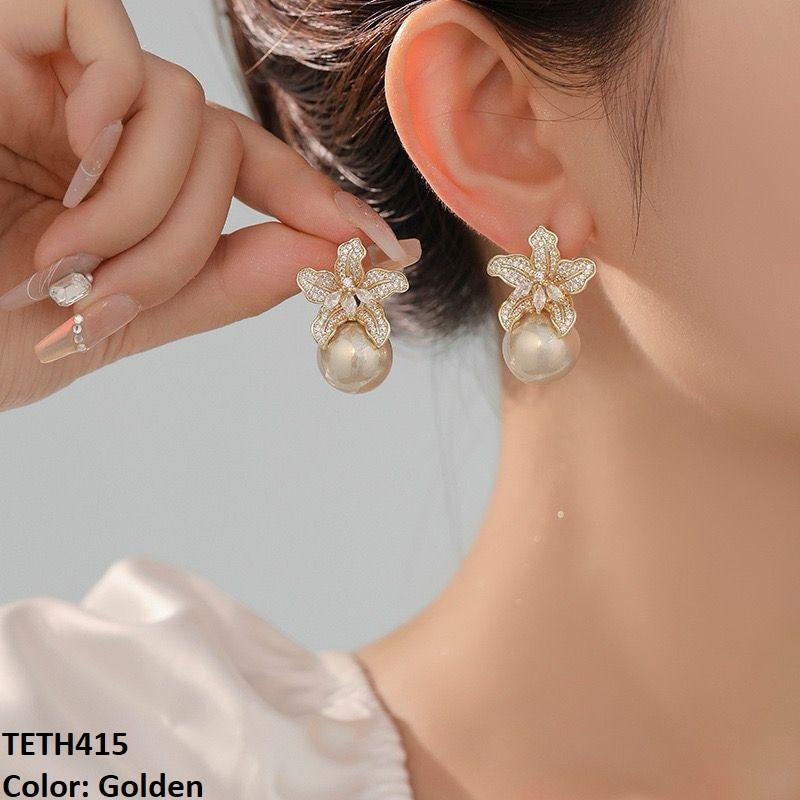 TETH415 DNG Flower Pearl Tops