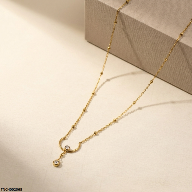 TNCH00368 MSJ Stainless Steel U Shape Necklace - TNCH
