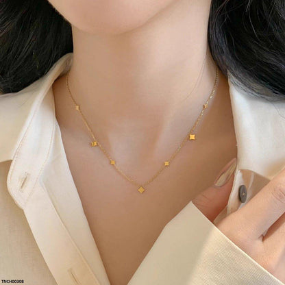 TNCH00308 DGF Stainlee Steel Square/Star Nacklace - TNCH