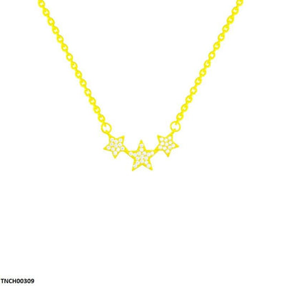 TNCH00309 DDJ Triple Star Necklace - TNCH