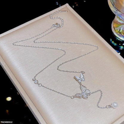 TNCH00312 DDJ Double Butterfly Pearl Drop - TNCH