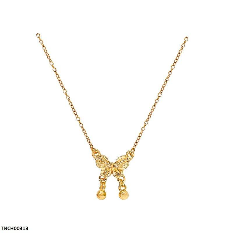 TNCH00313 HJF Trendy Casting Butterfly Necklace - TNCH