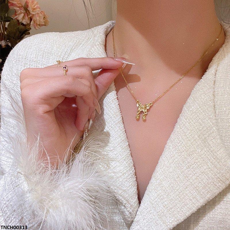 TNCH00313 HJF Trendy Casting Butterfly Necklace - TNCH