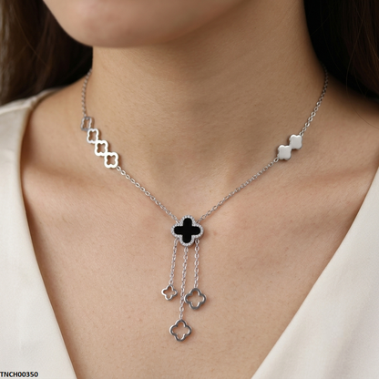 TNCH00350 QSJ Stainless Steel Star Wrist Necklace - TNCH