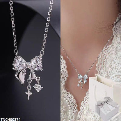 TNCH00374 LSH Bow Heart Necklace - TNCH