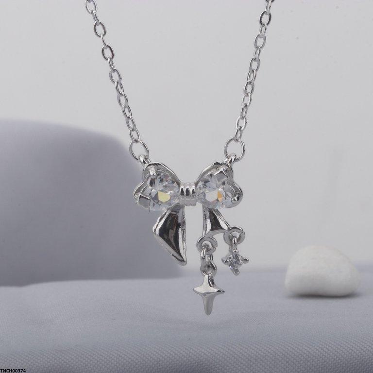 TNCH00374 LSH Bow Heart Necklace - TNCH