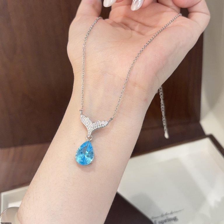 TNCH00431 CJD Fish Tail/Tear Drop Necklace - TNCH