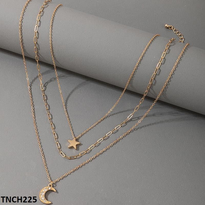 TNCH225 YYE Star/Moon Layered Necklace