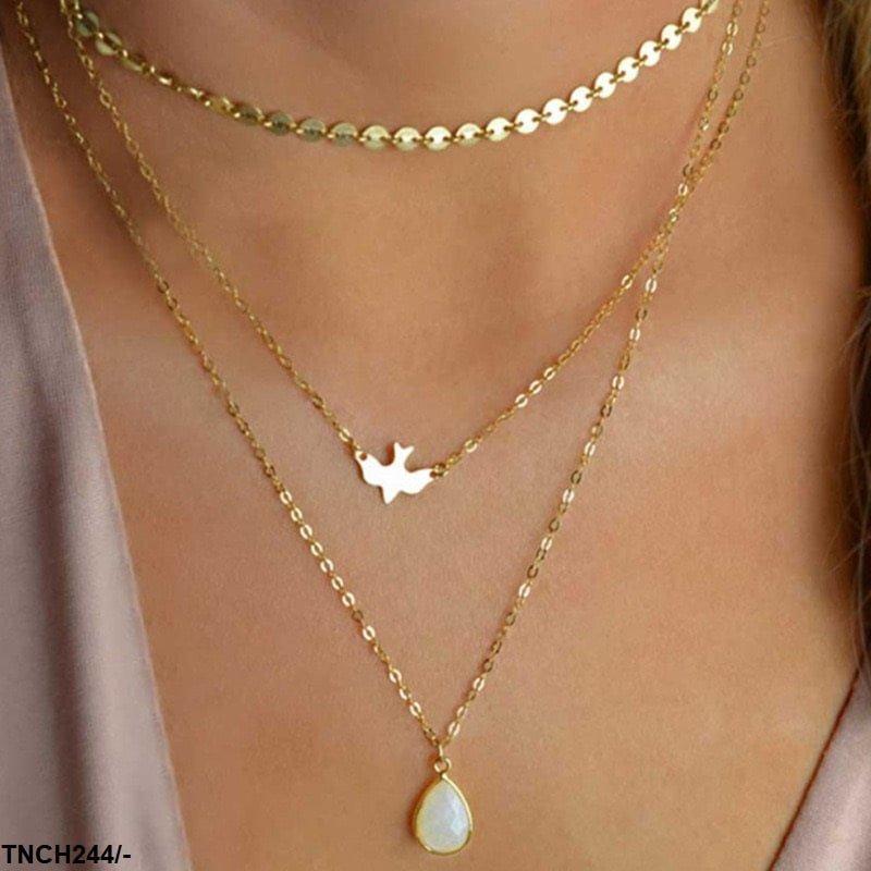 TNCH244 LQP Pear/Sparrow Necklace