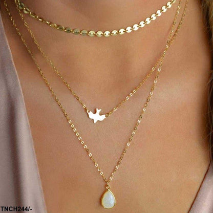 TNCH244 LQP Pear/Sparrow Necklace