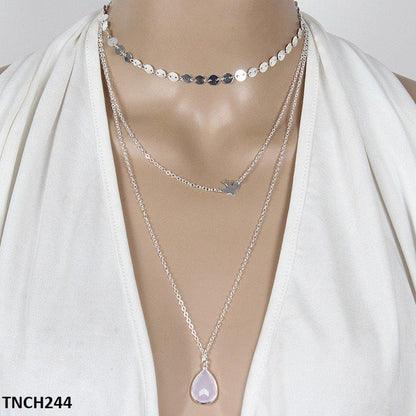 TNCH244 LQP Pear/Sparrow Necklace