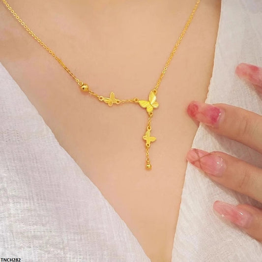 TNCH282 DGF Butterfly Stainless Steel Necklace