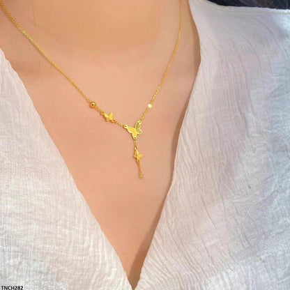 TNCH282 DGF Butterfly Stainless Steel Necklace